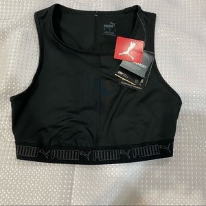 Puma black- eggnog sport bra, women US size small